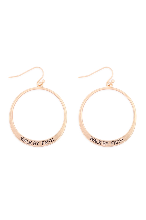 S29-2-3-MYE1412MGFT-FAITH PINCHED HOOP DROP EARRINGS-MATTE GOLD/6PAIRS