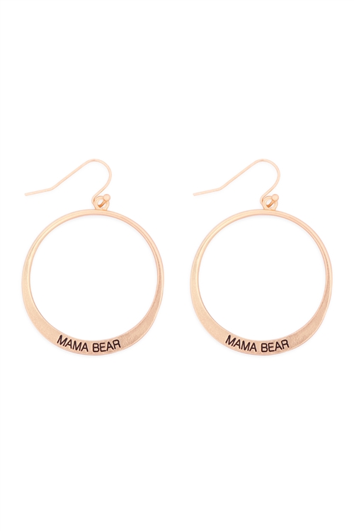 S29-2-1-MYE1412MGMA- PINCHED HOOP DROP EARRINGS-MATTE GOLD/6PAIRS