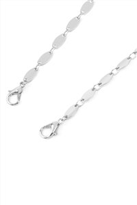 S23-5-3-MYN1205R SILVER -EYEGLASSES HOLDER CHAIN NECKLACE/6PCS