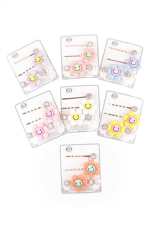 S17-11-5-NHP7701 -  HAPPY HAIR PIN ASSORTED SET HAIR ACCESSORIES/12PCS