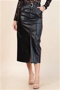 NY-81553-Biona-BK-FAUX LEATHER HIGH WAIST POCKETS SKIRT-BLACK-1-1-1