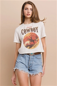 NY-T1479-1991 - WESTERN COWBOY GRAPHIC LETTERING PRINT TEE-BEIGE-1-2-2-1