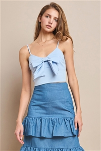 NY-T1576-S-BL - COQUETTE SOLID CAMISOLE CROP TOP-BLUE-2-2-2