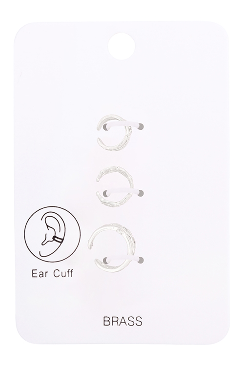 A2-1-4-OEB576WS - INFINITY CHAIN SET NO PIERCING EAR CUF-SILVER/1PC