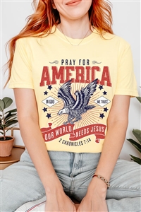 PO-OU1690-E2275-LEMO - EAGLE PRAY FOR AMERICA CHRISTIAN GRAPHIC GARMENT DYED T SHIRTS- Lemonade-2-2-2-2