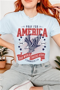 PO-OU1690-E2275-SKYB - EAGLE PRAY FOR AMERICA CHRISTIAN GRAPHIC GARMENT DYED T SHIRTS- Sky Blue-2-2-2-2