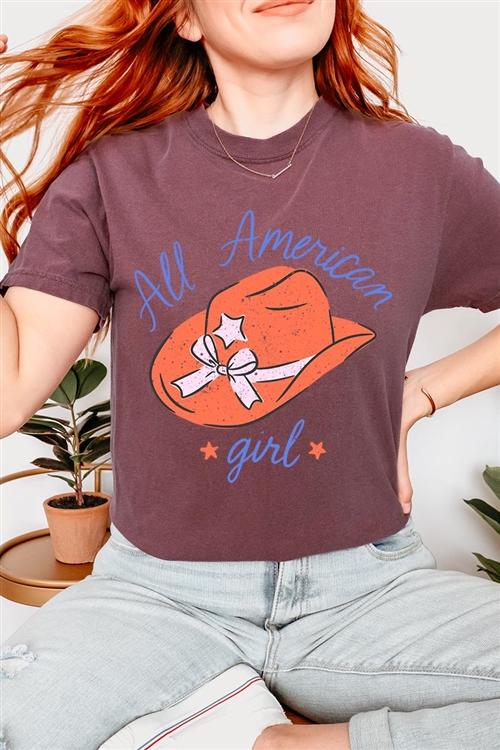 PO-OU1690-E2280-PLUM - ALL AMERICAN GIRL FOURTH OF JULY GRAPHIC GARMENT DYED T SHIRTS- Plum Wine-2-2-2-2