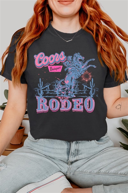 PO-OU1690-E2314-B - COORS RODEO WESTERN GRAPHIC GARMENT DYED T SHIRTS- BLACK-2-2-2-2