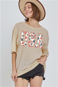 PO-OVS-E2274-KHA - USA 4TH OF JULY AMERICA PATRIOTIC GRAPHIC GARMENT DYED OVERSIZED T SHIRTS- KHAKI-2-2-2