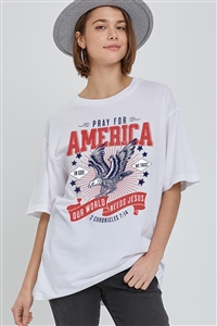 PO-OVS-E2275-W - EAGLE PRAY FOR AMERICA CHRISTIAN GRAPHIC GARMENT DYED OVERSIZED T SHIRTS- WHITE-2-2-2