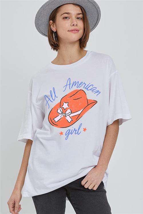 PO-OVS-E2280-W - ALL AMERICAN GIRL FOURTH OF JULY GRAPHIC GARMENT DYED T SHIRTS- WHITE-2-2-2