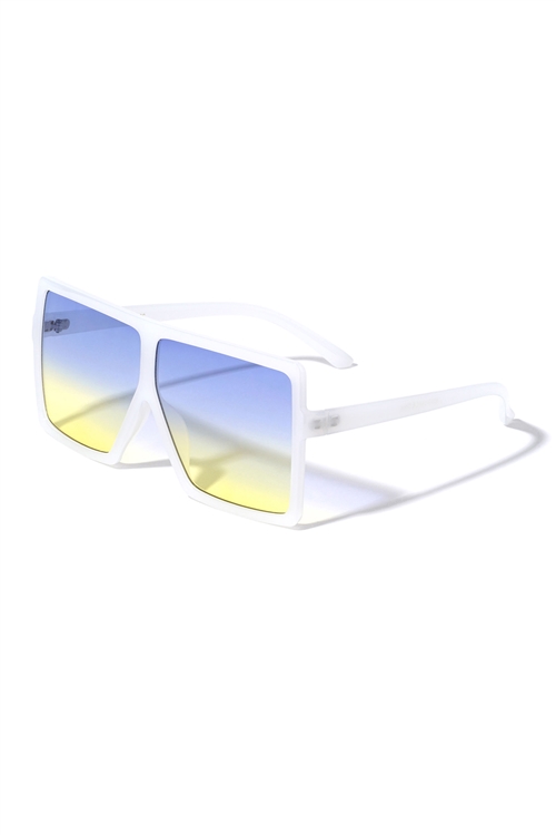 S17-2-5-P6621-OC - SQUARE TINTED LENS FASHION SUNGLASSES/12PCS