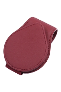 S21-6-2-PAD1001BU - PU SUNGLASSES HOLDER VISOR ACCESORIES-BURGUNDY/6PCS