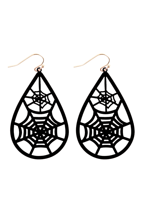 A1-1-3-PE4786GDBLK - HALLOWEEN FILIGREE HALLOWEEN EARRINGS/1PC