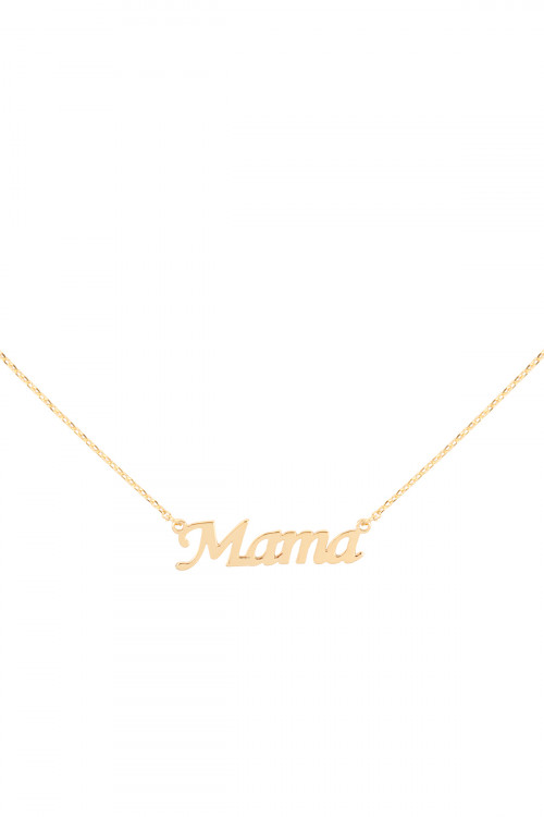 A3-2-3-PN1718G - MAMA PERSONALIZED CHARM NECKLACE - GOLD/1PC