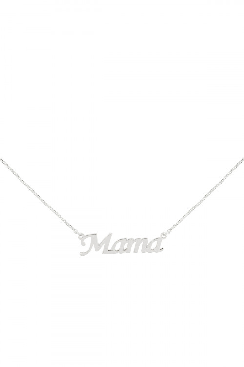 A3-2-3-PN1718R - MAMA PERSONALIZED CHARM NECKLACE - SILVER/1PC