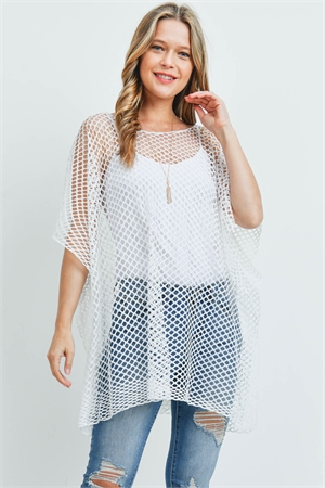 S29-6-2-PN439X001L - MESH SEE THROUGH TOP-WHITE/6PCS