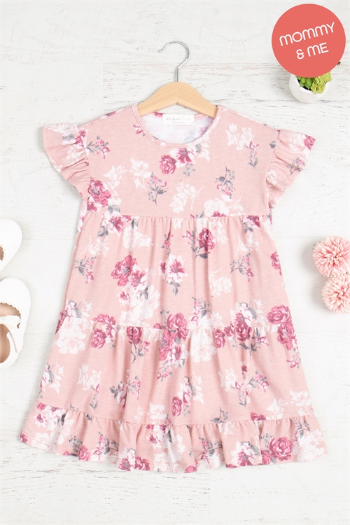 S4-7-4-PPD10552TK-DSTPK-1 - KIDS RUFFLE SHORT SLEEVE TIERED FLORAL DRESS- DUSTY PINK 0-2-0-2-2-1-2-1