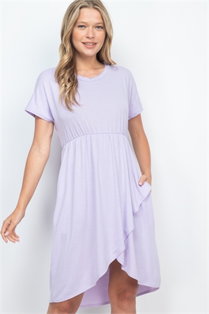 S10-18-2-PPD1136-LVDSL - TULIP FRONT HEM A-LINE DRESS- LAVENDER SAIL  1-2-2-2