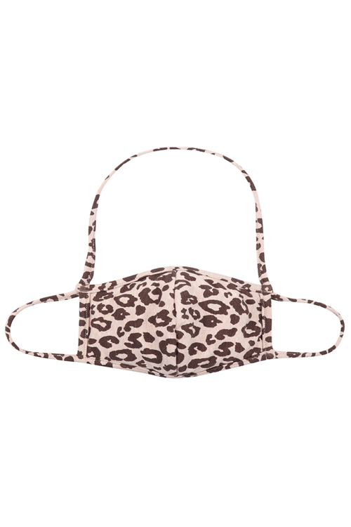 S17-11-2-RFM6007-RAP051 - PPM6003-TAUPE LEOPARD PRINT FACE MASKS W/ NECK STRAP FOR ADULTS/12PCS