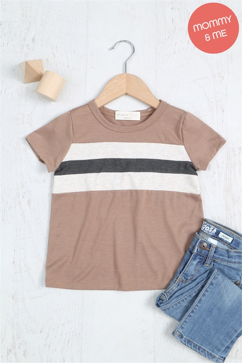 S14-12-1-PPT20576TK-NMC - KIDS SHORT SLEEVE COLOR BLOCK TOP- NEW MOCHA-OATMEAL-CHARCOAL 1-1-1-1-1-1-1-1