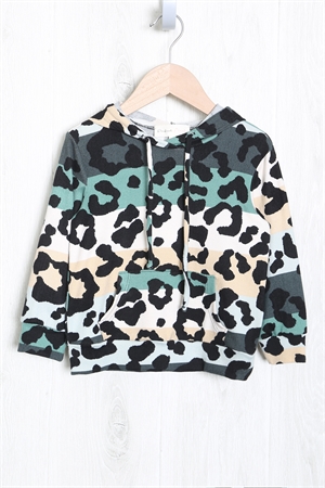 S6-2-3-PPT20790TK-OVTP-1 - KIDS MULTI-COLOR LEOPARD STRIPES HOODIE WITH SELF TIE- OLIVE-TAUPE 1-0-0-1-0-1-1-1