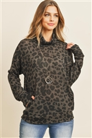 S11-10-2-PPT2101-MC - COWL NECK LEOPARD SWEATER WITH INSEAM POCKET- MOCHA 1-2-2-2