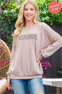 S4-7-2-PPT21189-TP-1 - LEOPARD "MAMA" PRINTED PULLOVER TOP- TAUPE 0-2-2-2