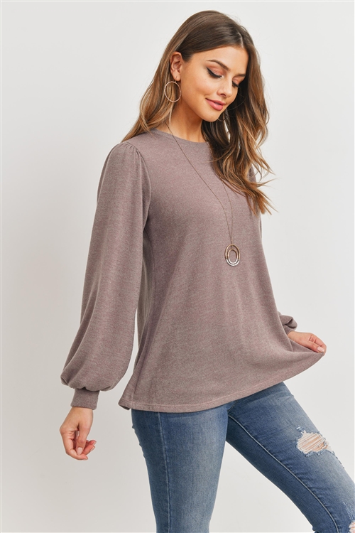 S14-10-3-PPT2139-CC - LONG SLEEVES ROUND NECK MIER SWEATER- COCO 1-1-1