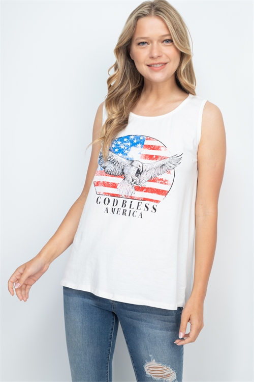 S14-4-5-PPT2522-IV - GODBLESS AMERICA PRINT TANK TOP- IVORY 1-2-2-2