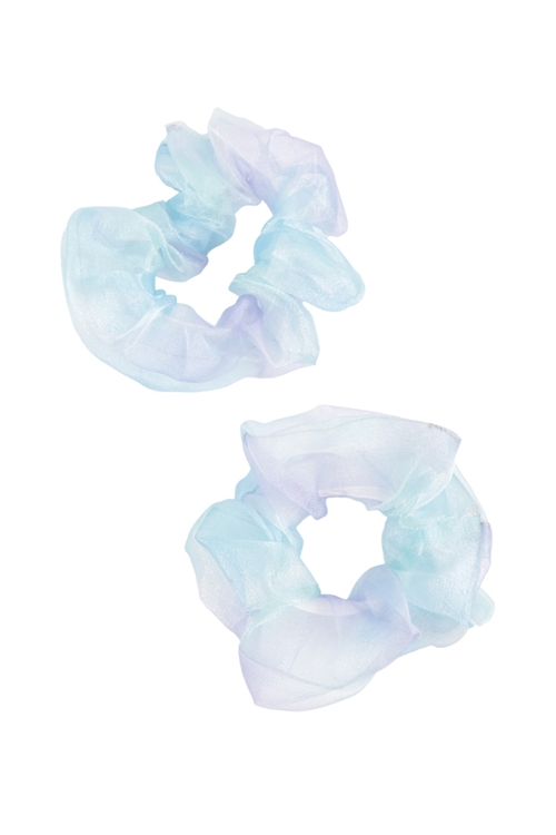 S19-3-5-QS1955 - SCRUNCHIES PASTEL COLOR  ASSORTED HAIR ACCESSORIES SET - MULTICOLOR/12PCS