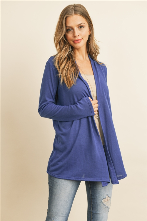 S10-20-2-RFC3009-RSW024-RYLBL-2 - SOLID CARDIGAN OPEN FRONT- ROYAL BLUE 3-3