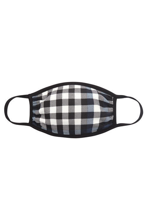 SA3-5-1-RFM6002-RPR047-NV-PLAID FACE MASK-NAVY/12PCS