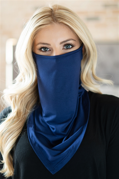 S4-9-2-RFM6010-RSJ-NAVY PLAIN BANDANA MASK FOR ADULTS/12PCS **Not intended for kids 2 years old and below**