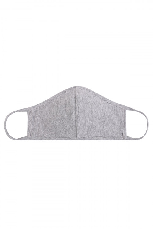 S7-7-2-RFM7001K-CT-HGRAY HEATHER GRAY REUSABLE FACE MASK FOR KIDS/12PCS **Size not intended for kids 2 years old and below**