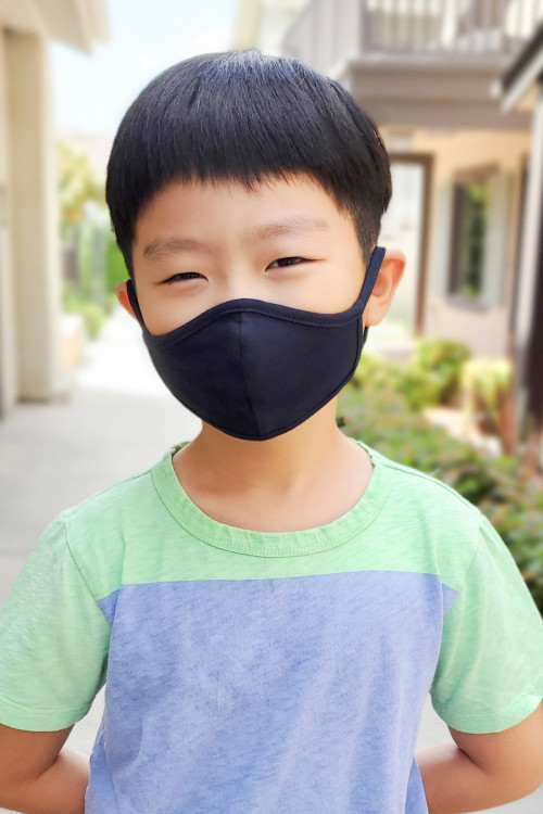 SA4-1-2-RFM7001K-CT-NV NAVY PLAIN REUSABLE FACE MASK FOR KIDS/12PCS    *Size not intended for kids 2 years old and below *