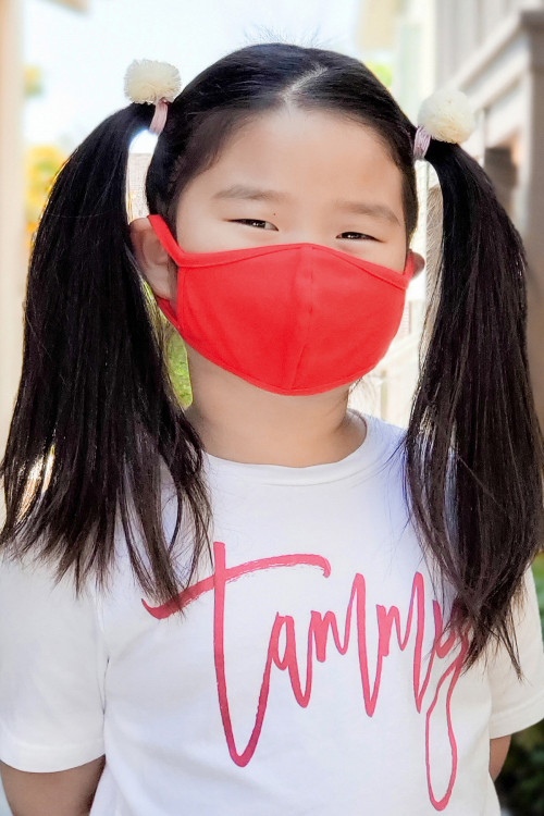 S3-4-1-RFM7001K-CT-RD RED REUSABLE FACE MASK FOR KIDS/12PCS **Size not intended for kids 2 years old and below**