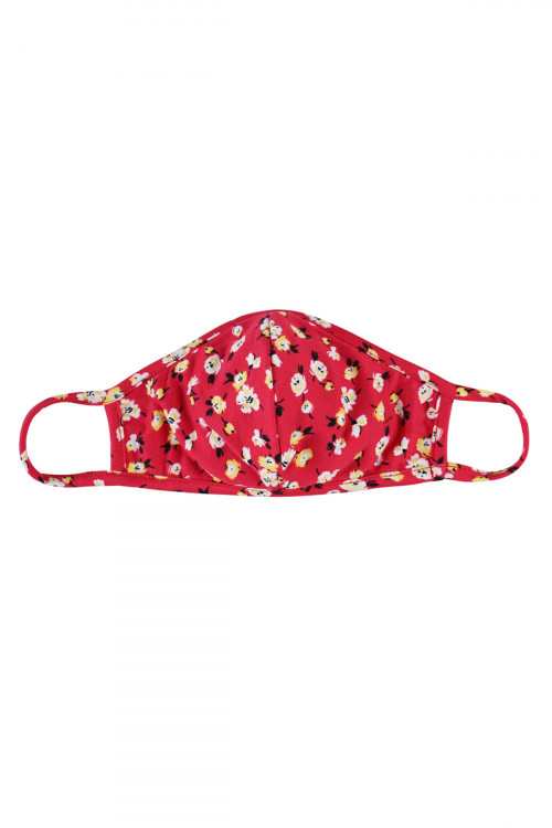 S7-6-1-RFM7001K-RFL048-RD RED FLORAL REUSABLE FACE MASK FOR KIDS/12PCS ** Not intended for kids 2 years old and below**