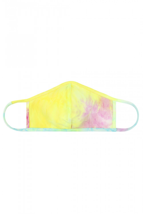 S4-8-3-RFM7001K-RTD001-MAGYW MAGENTA YELLOW TIE DYE REUSABLE FACE MASK FOR KIDS/12PCS **Size not intended for kids 2 years old and below**