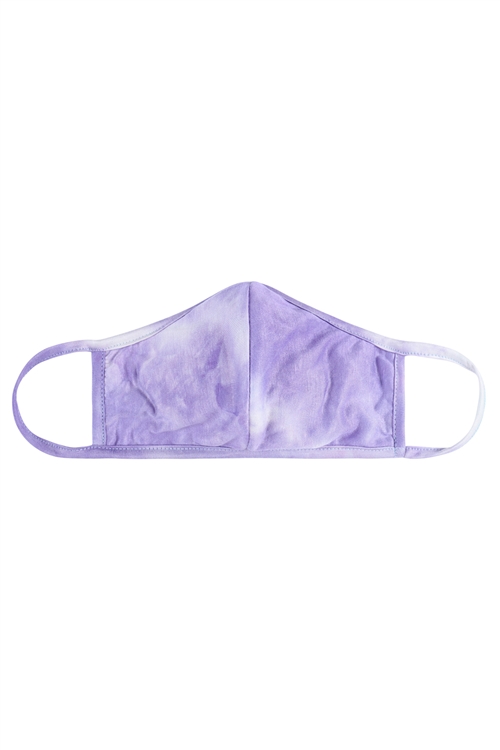 SA3-6-4-RFM7001K-RTD023-LIWH- TIE DYE REUSABLE FACE MASK FOR KIDS-LILAC WHITE/12PCS  **Not intended for kids 2 years old and below **