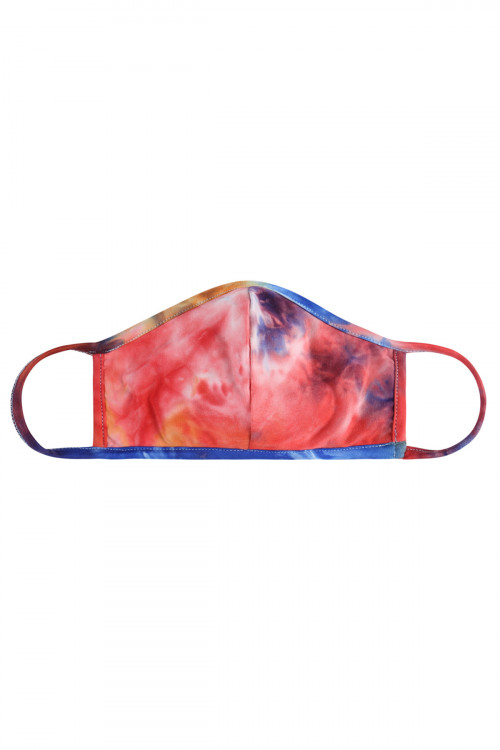 S7-8-3-RFM7001K-RTD023-RYLRDOR ROYAL RED ORANGE TIE DYE REUSABLE FACE MASK FOR KIDS/12PCS  **Not intended for kids 2 years old and below **