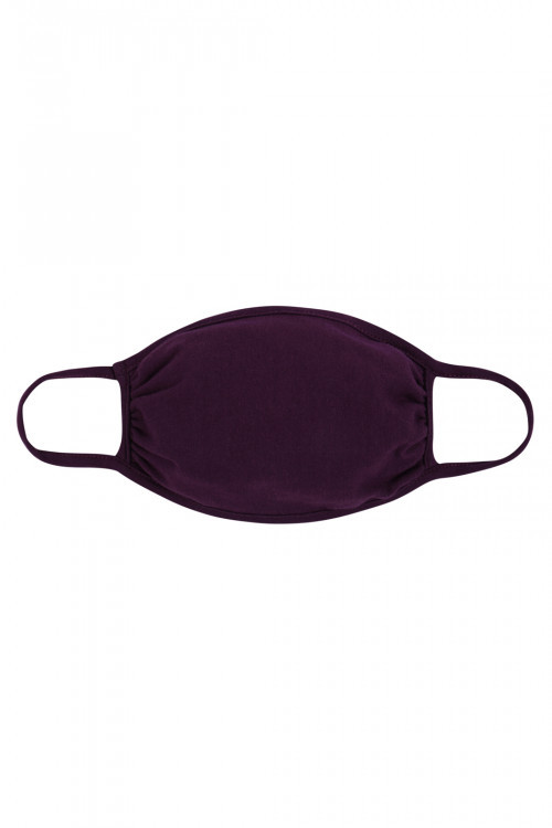 S8-6-2-RFM7002K-CT-EPLNT EGGPLANT PLAIN REUSABLE FACE MASK FOR KIDS/12PCS **Size not intended for kids 2 years old and below**