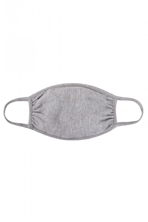 S8-6-2-RFM7002K-CT-HGREY HEATHER GREY PLAIN REUSABLE FACE MASK FOR KIDS/12PCS **Size not intended for kids 2 years old and below**