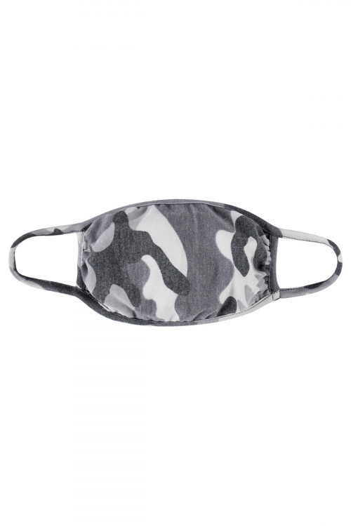 S3-4-2-RFM7002K-RCM008-GY GRAY CAMOUFLAGE REUSABLE FACE MASKS FOR KIDS/12PCS    **Not intended for kids 2 years old and below**