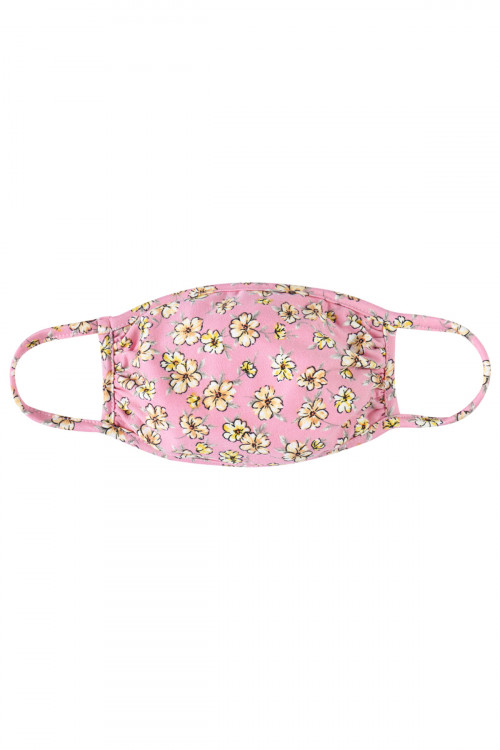 S3-5-4-RFM7002K-RFL049-RO ROSE FLORAL REUSABLE FACE MASKS FOR KIDS/12PCS    **Not intended for kids 2 years old and below**