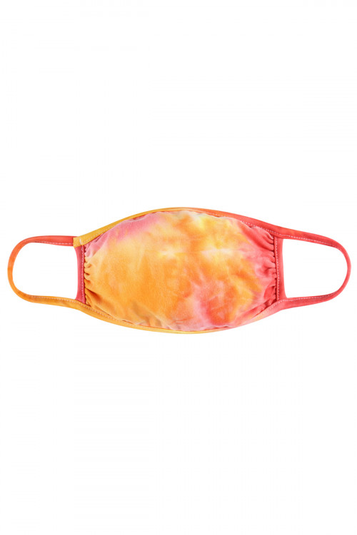S7-8-2-RFM7002K-RTD001-CORAL TIE DYE REUSABLE FACE MASKS FOR KIDS/12PCS **Size not intended for kids 2 years old and below**