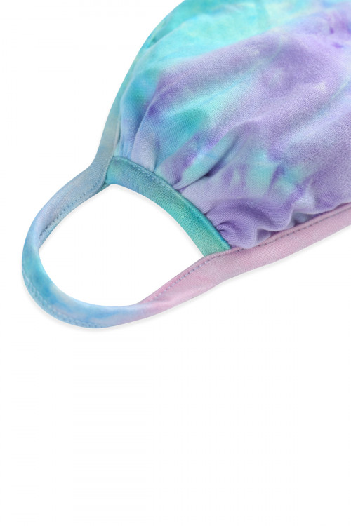 S5-7-3-RFM7002K-RTD023-PKMNLI PINK MINT LILAC TIE DYE REUSABLE FACE MASK FOR KIDS/12PCS  **Size not intended for kids 2 years old and below **