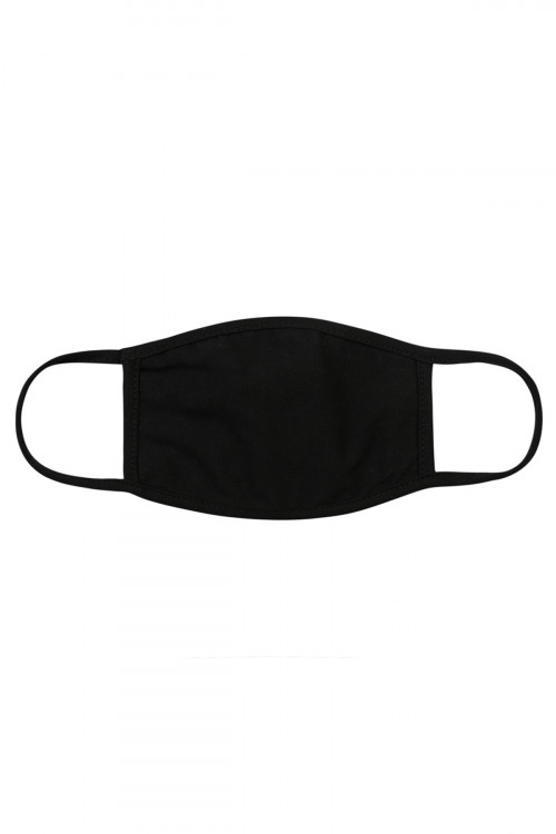 S8-6-1-RFM8002-CT-BLACK PLAIN REUSABLE FACE MASK FOR ADULTS WITH FILTER POCKET/12PCS