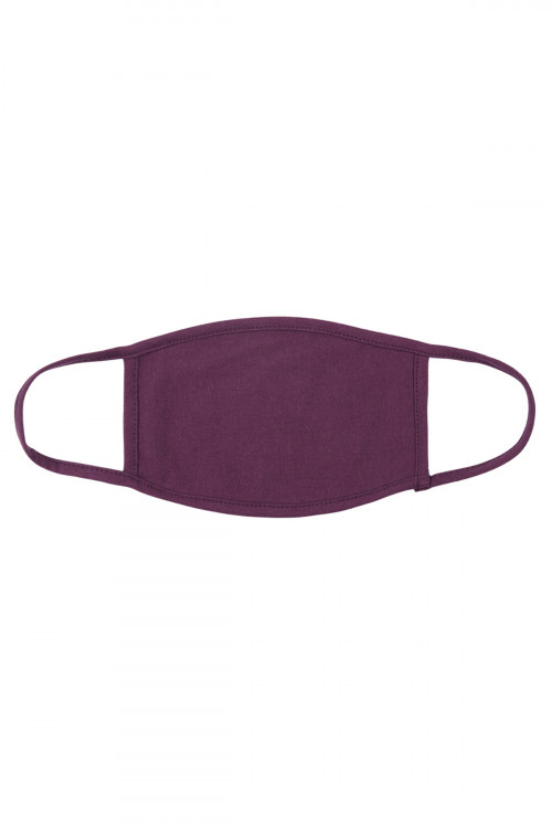S5-7-1-RFM8002-CT-EGPLT EGGPLANT CLOTH FACE MASK FOR ADULTS WITH FILTER POCKET/12PCS