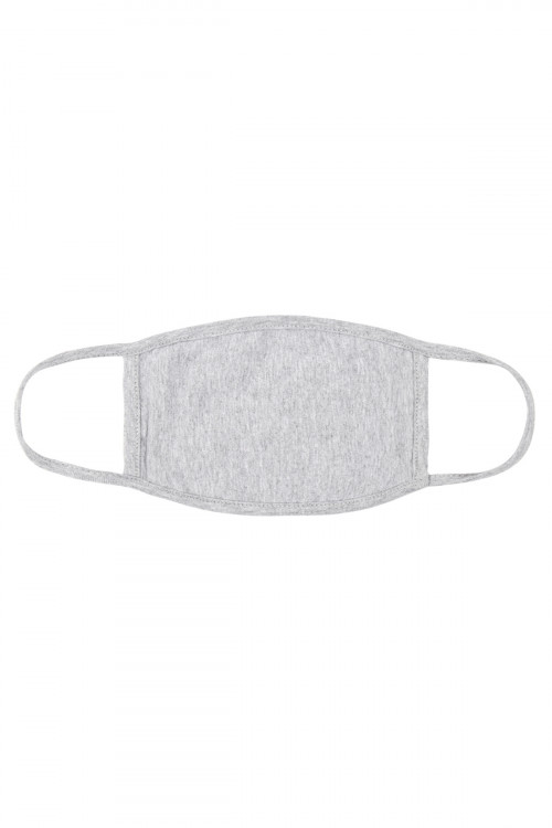 S5-7-1-RFM8002-CT-HGY HEATHER GREY CLOTH FACE MASK FOR ADULTS WITH FILTER POCKET/12PCS